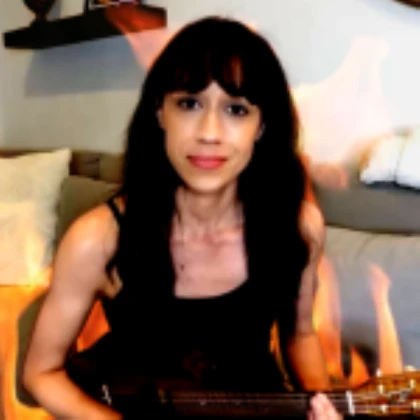 evil scary woman apologize in flames