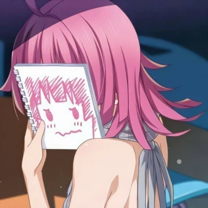 pink haired anime girl icon