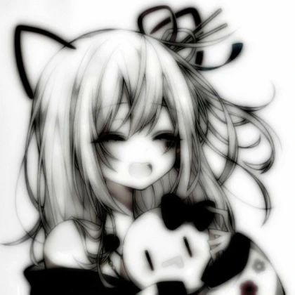 Cyber anime cat girl pfp icon
