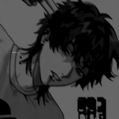 Anime boy dark manga panel