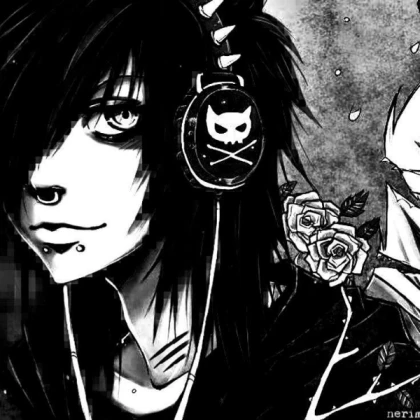 emo goth scene boy