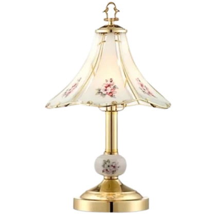 Flower 16” High Polished Brass Touch Lamp
