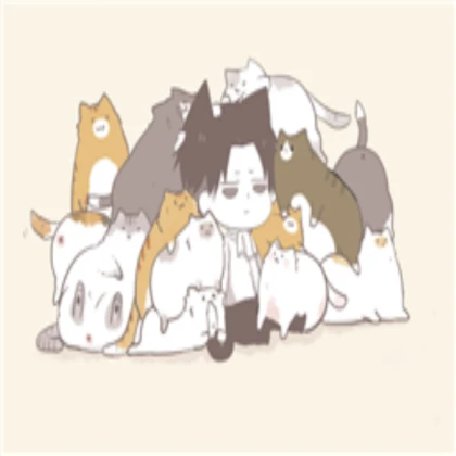 chibi levi and the cats