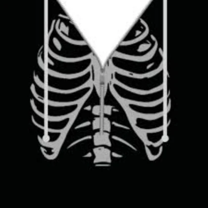 T-Shirt Emo Skeleton Y2k