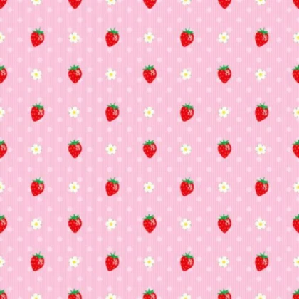 pink strawberry flower pattern blanket