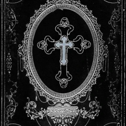 goth cross pattern blanket