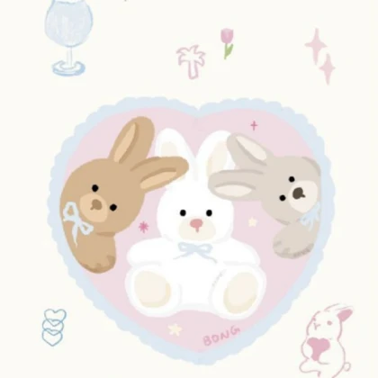 bunnies in a heart the hills blanket picnic