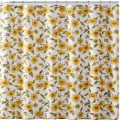 yellow sunflower shower curtain