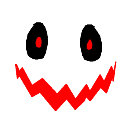 scary red eyes face