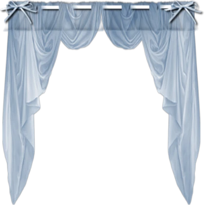 BLOXBURG TRANSPARENT - blue curtains
