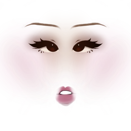 Dollette face (transparent + no blue eyeshadow)