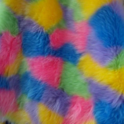 Fuzzy Fluffy Carpet Rug Blanket Rainbow