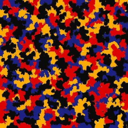Primary Colors Camo Red, Blue, Yellow + Black