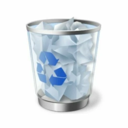 simple frutiger pfp - recycling bin