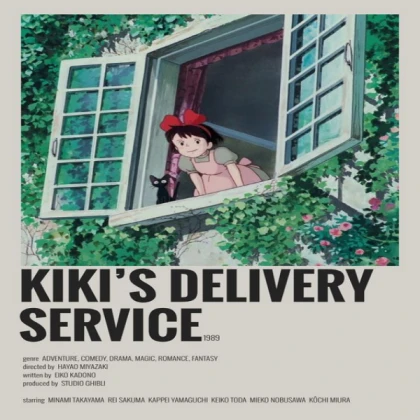 kiki's delivery service studio ghibli poster