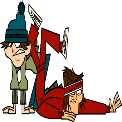 tyler and ezekiel fall over tdi total drama island