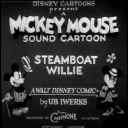 Steamboat Willie Title Card