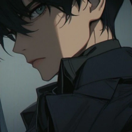 Anime boy | Cool Black Blue Navy