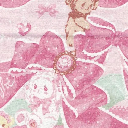 Kawaii | Aesthetic Pink Ribbon Bow Fabric