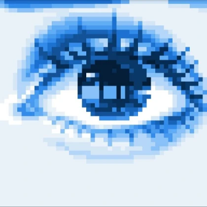 pixel eye blue
