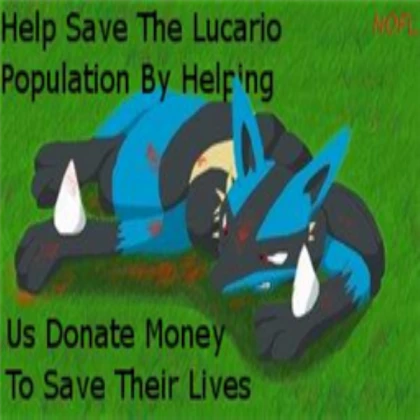 Help Save The Lucario Population