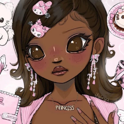 Aesthetic | Y2K Black girl Pink Softcore