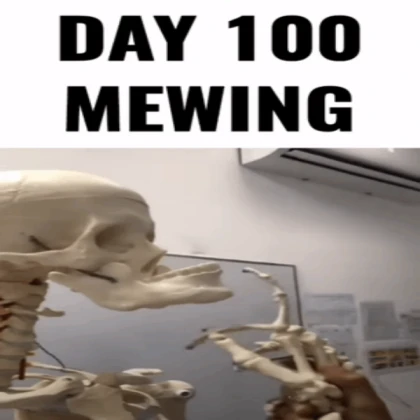 Mewing skeleton