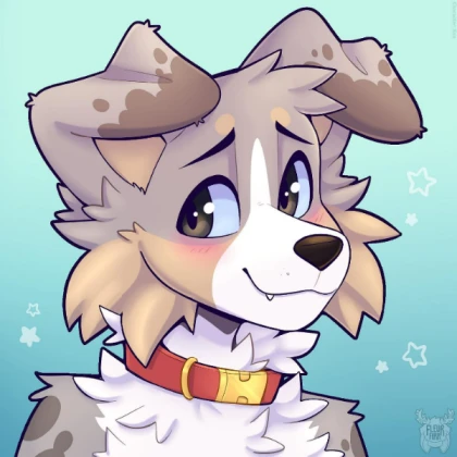 Furry Dog Headshot