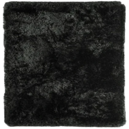 black fluffy carpet