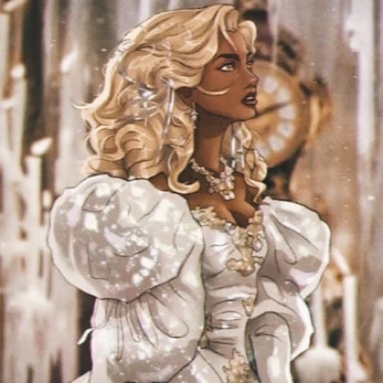 Aesthetic | Black girl White Silver Blonde