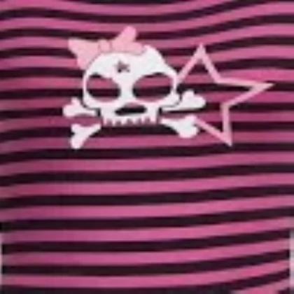 Pink and black goth gyaru scene shirt pattern