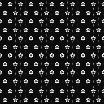 japanese black floral stripes pattern