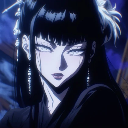 Aesthetic anime girl | White feather Black