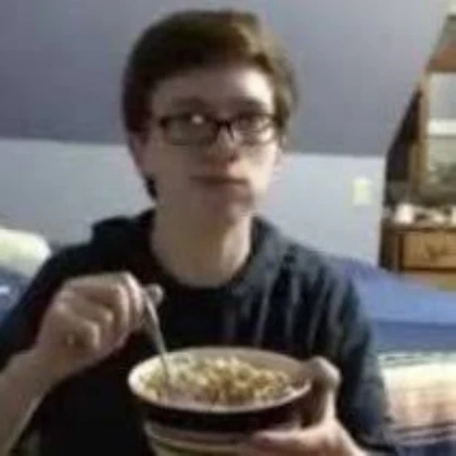 Scott the Woz eating cereal