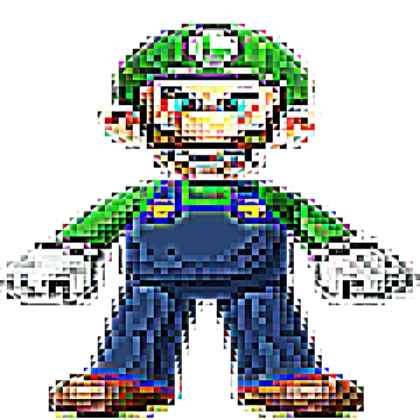 angry low quality luigi