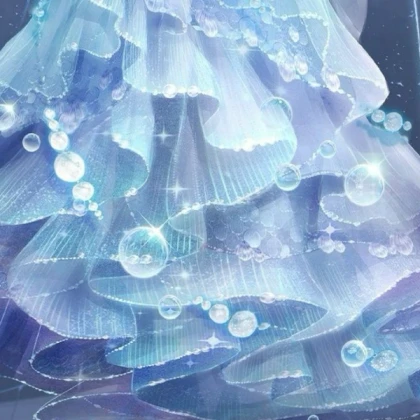 Wavy Crystal Blue Pattern