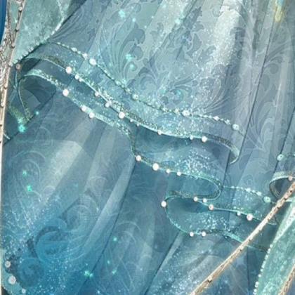 Light Cyan Ruffle Pattern