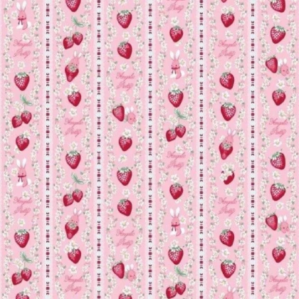 Pink Strawberry Stripe Pattern