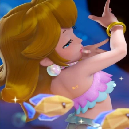 ☆mermaid princess peach icon/pfp ☆