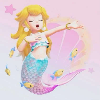 ☆mermaid princess peach icon/pfp ☆