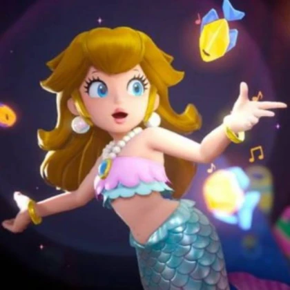 ☆mermaid princess peach icon/pfp ☆