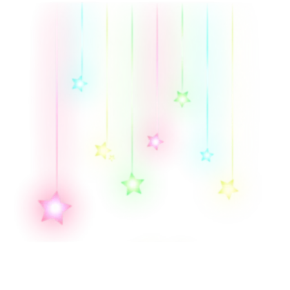 Glowing stars fairy lights