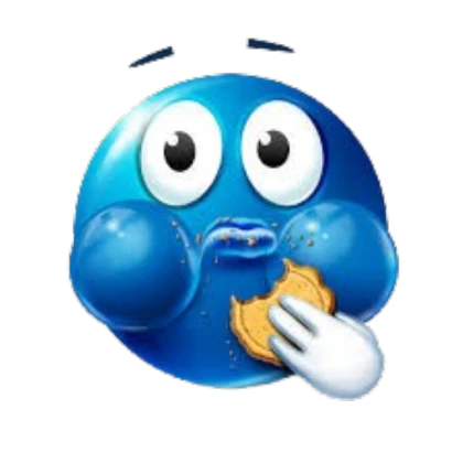Stupid blue eating emoji