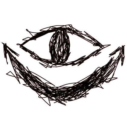 scary scribble face 2