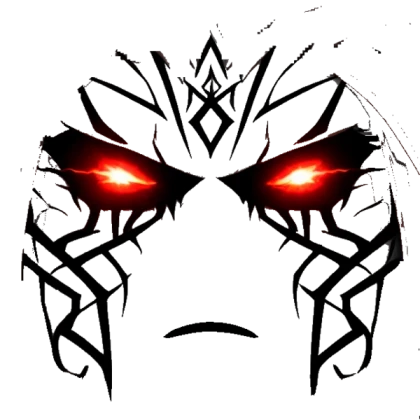 Red Eye Face With Tattoos