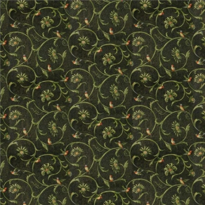 green flower pattern