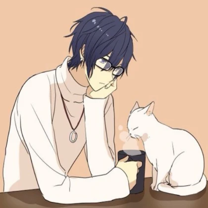 Cute Anime Boy With Cat