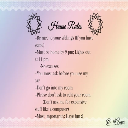 Bloxburg House Rules