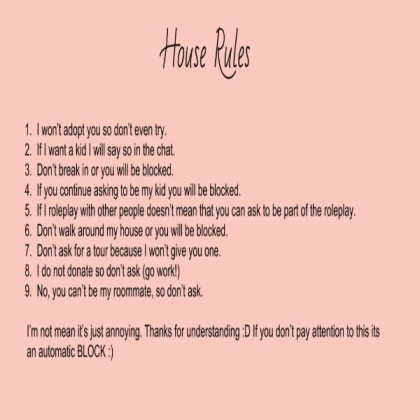 House rules bloxburg