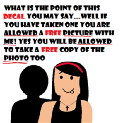 Free picture with me!